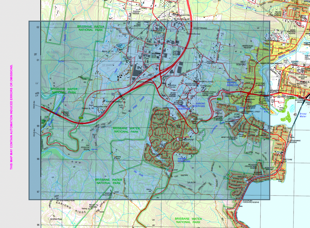 Printing A4 NSW topographic maps